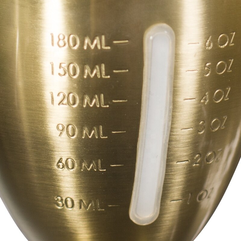 230ml Stainless Steel metal Cocktail Bar jigger golden liquid Spirit shaker Measuring Cup