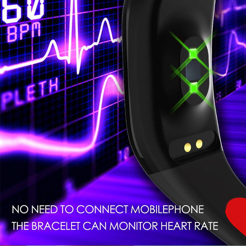 Hembeer Smart Armband Fitness Tracker Hartslagmeter Bloeddruk Horloge Klok Kleurrijke Touch Screen