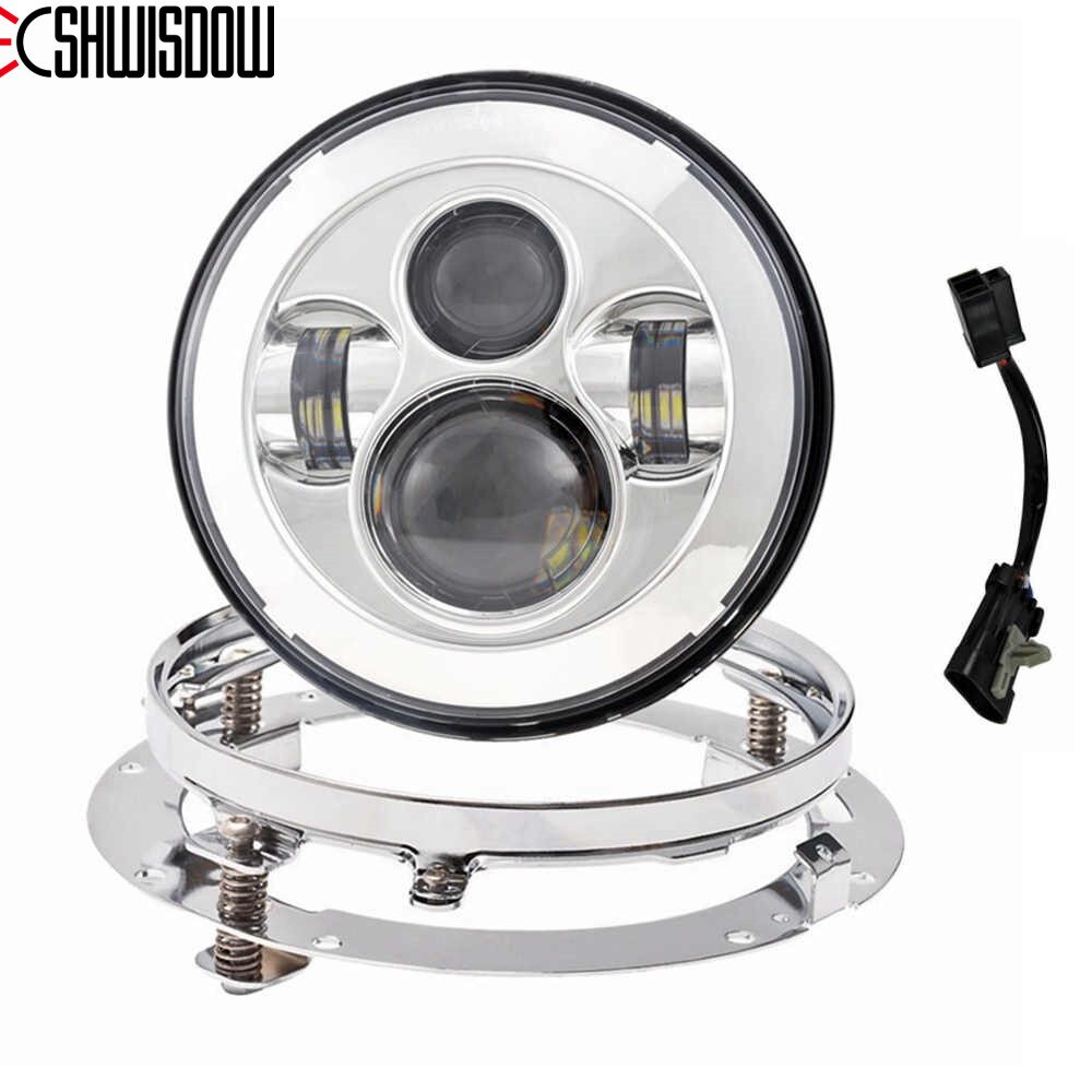 Ajovalo 7 tuuman moottoripyörän osiin 7 "led -moottorivalot 4.5 " 4 1/2 tuuman lähivalot perinteiseen softail -klassikkoon