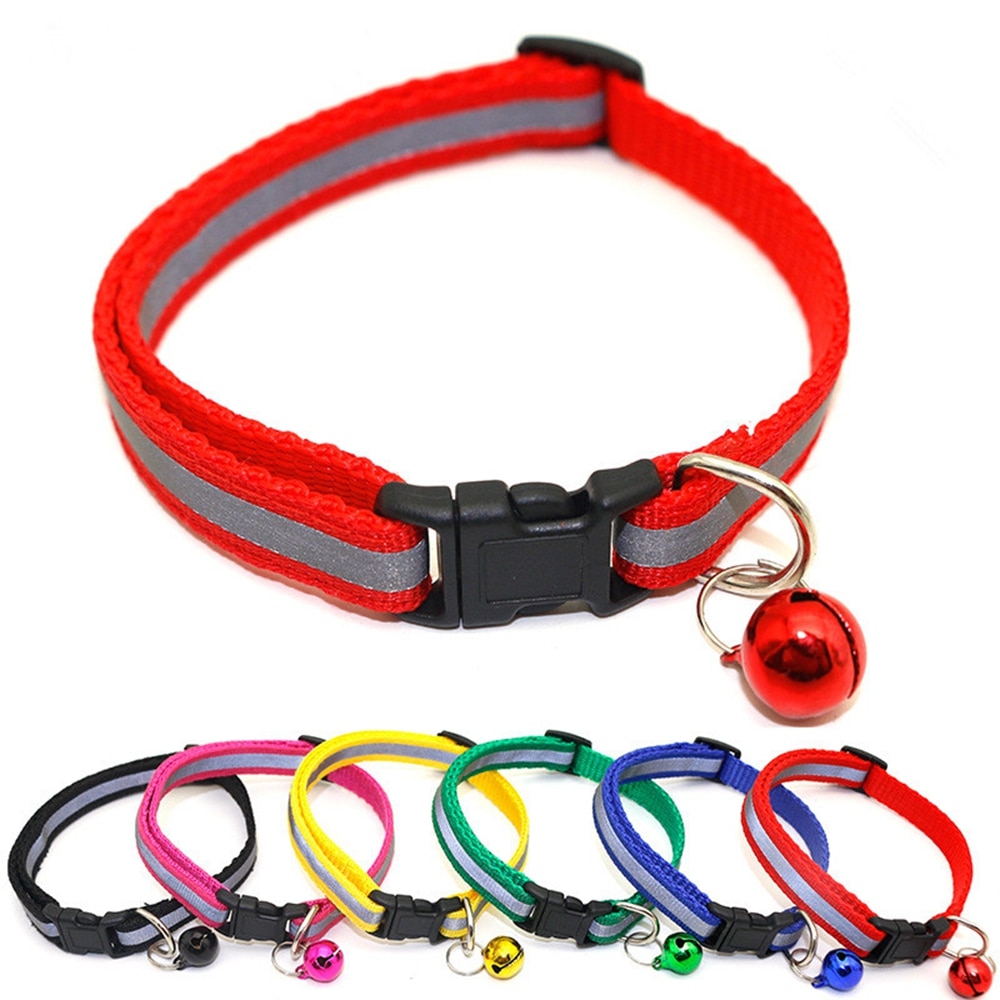 Collier réfléchissant en Nylon clignotant pour chat et chien