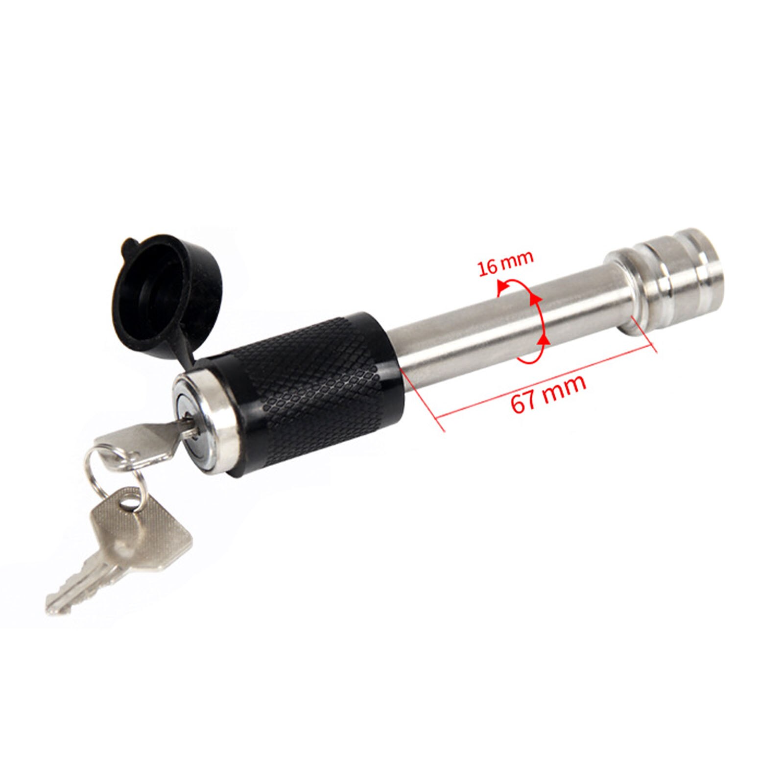 Trailer Hitch Pin Lock Non-slip Car Accessories Trailer Locking Pin Towing Bar Tow Hook Lock For Universal (Including Two Keys)