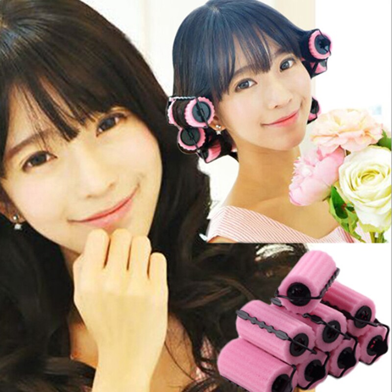 8PCS/Pack Soft Sponge Curling Iron Set Foam Hair Curler Roller Easy Curlring Woman Hairdressing Hairstyling Tool