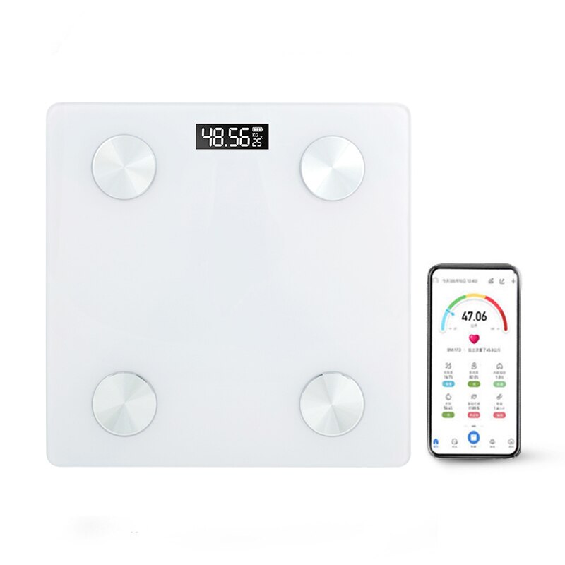 Draadloze Vloer Weegschaal Badkamer Weegschalen Led Digitale Smart Weegschaal Balance Bluetooth Body Weegschaal