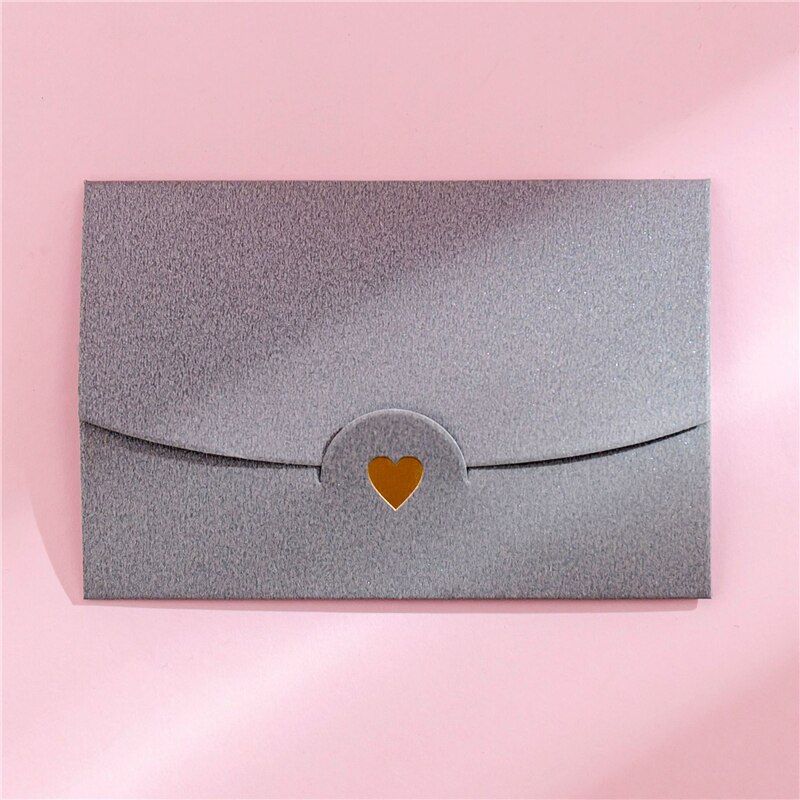 10 pieces/lot Small Greeting Card Name Card Envelope Stamping Love Pearlescent Paper Mini Envelopes Color small envelope: 12