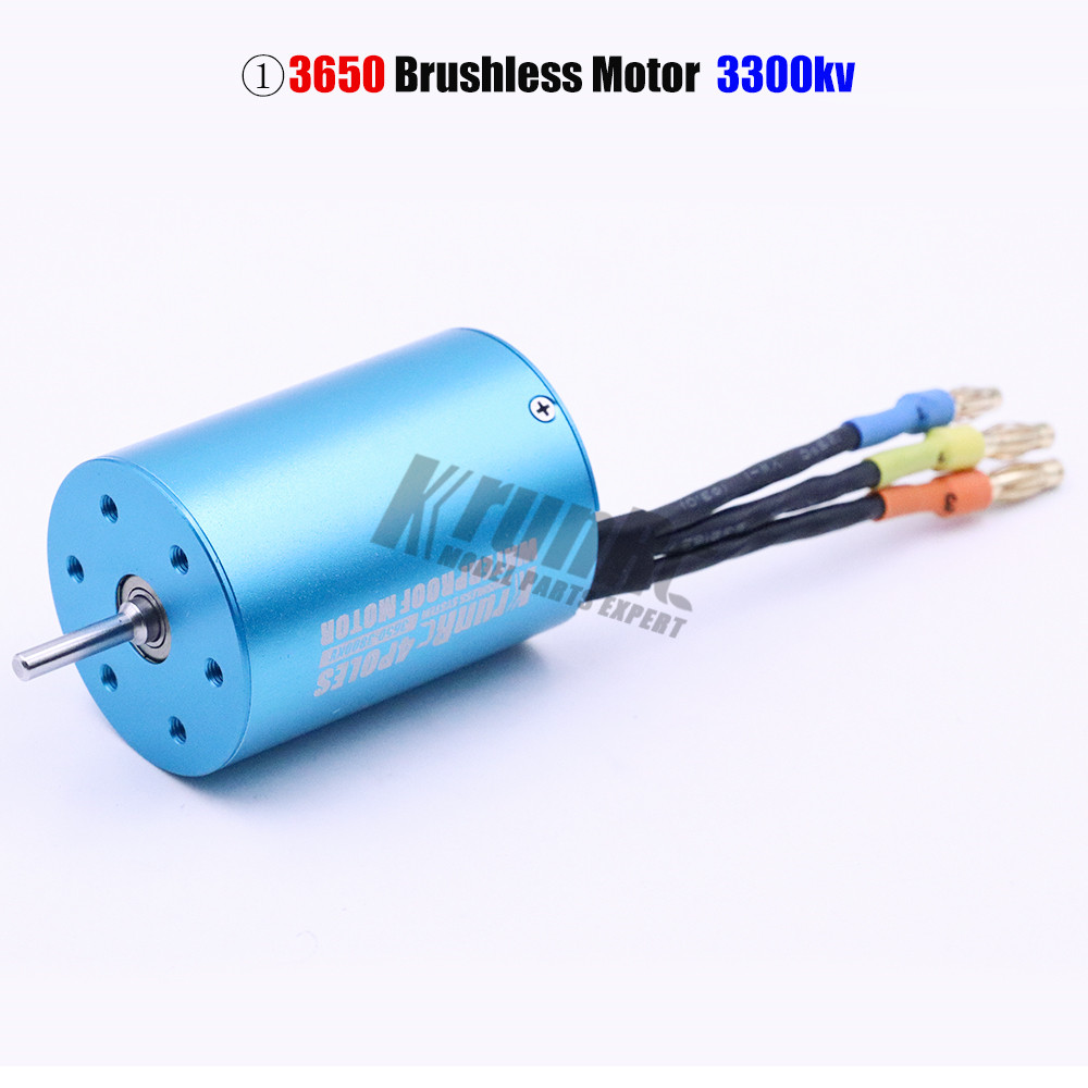 WaterProof 50A ESC 37017(03307) 107051 (03302) 3650 BRUSHLESS 540 Motor For 1/10 RC Cars Remote Control Car HSP HPI 2-3S Lipo: 3300KV motor