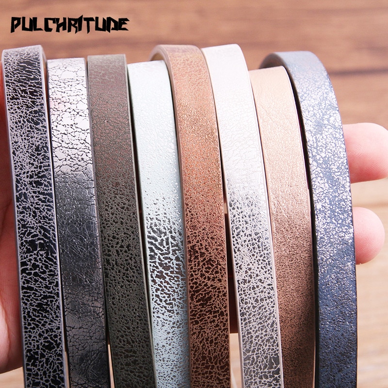 1 stücke 120x10mm Flache PU Lederband & Seil Diy Schmuck Erkenntnisse Zubehör Schmuck Machen Material für Armbinde P6885