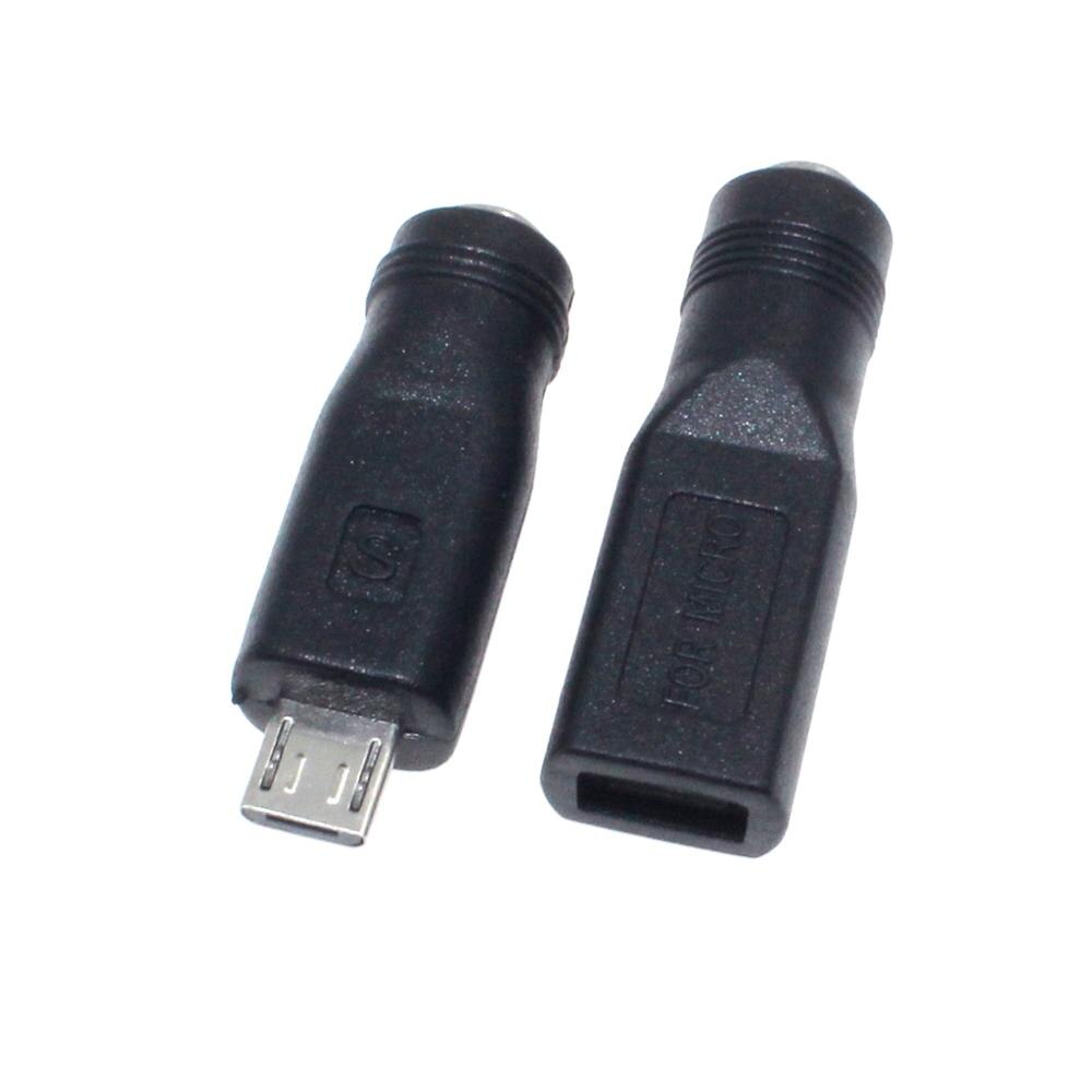 5v dc 5.5*2.1 voedingsaansluitingen naar micro-usb/type-c vrouwelijke  dc 5.5 mm x 2.1mm voedingsconnectoradapter: Rood