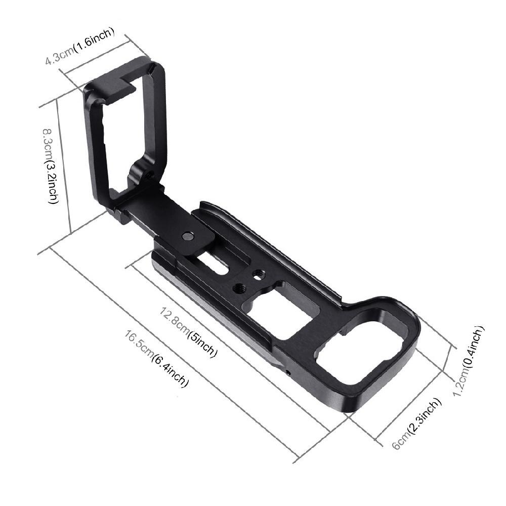 Dslr-kameror stabilisatorer fäste cnc aluminiumlegering l-formad vertikal platta för sony  a7 m 3