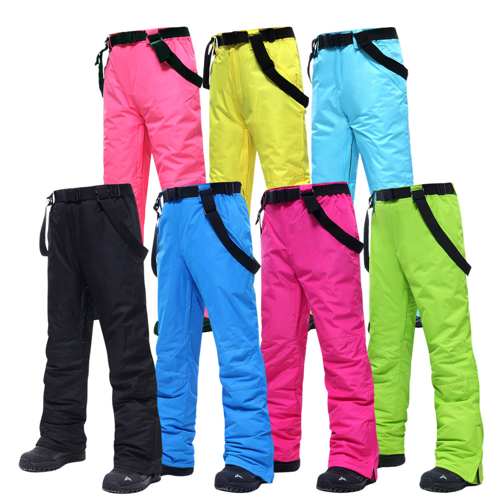 Outdoor -35 Degree Snow Pants Plus Size Elastic Waist Men Trousers Winter Skating Pants Skiing Outdoor Ski Pants for Women