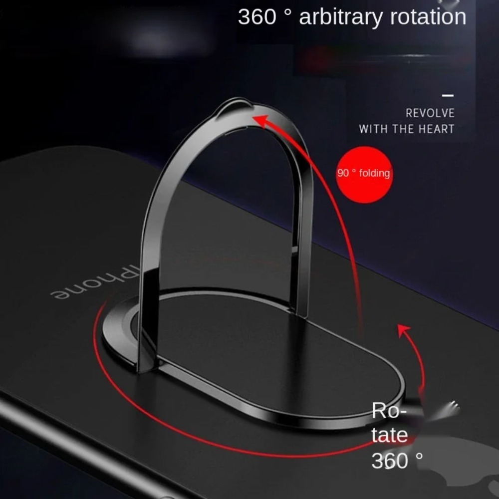 Suporte para celular realmente ultrafino, 0.2mm, anel magnético giratório 360, montado em carro, criativo, anel de metal, fivela, suporte