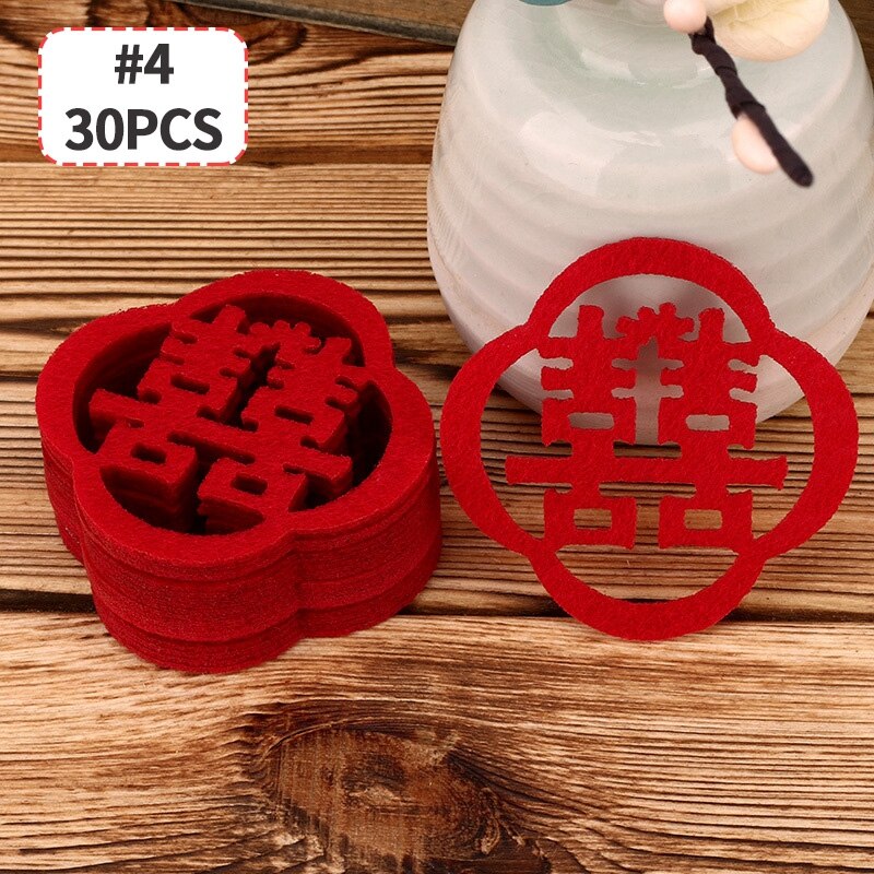 Mini Marriage Stickers Traditional Chinese Wedding Decorations Fruit Plate Xiao Xi Zi Room Throwing Decor Garden Tree Ornaments: S4