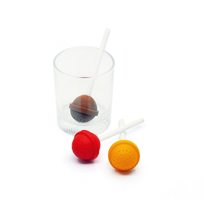 1pc sucette forme silicone doux thé infuseur bonbons sucette feuilles mobiles tasse crépine tasse plus raide pour thé et café