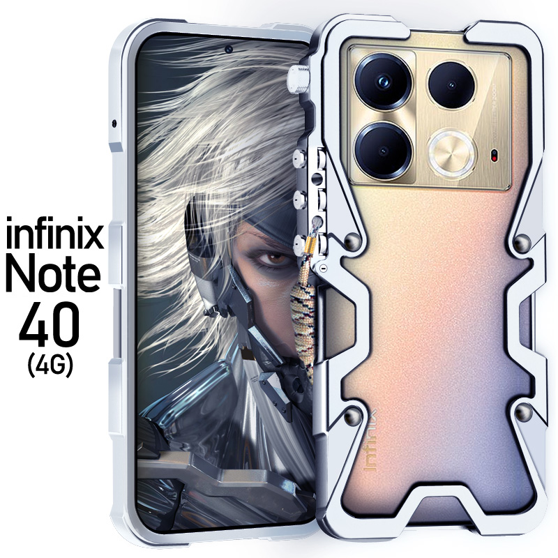 Carcasă metalică pentru infinix  gt 20 gt10 pro, cadru metalic din aluminiu, rezistentă la șocuri, pentru infinix note 30 40 pro zero 30: Roz violet