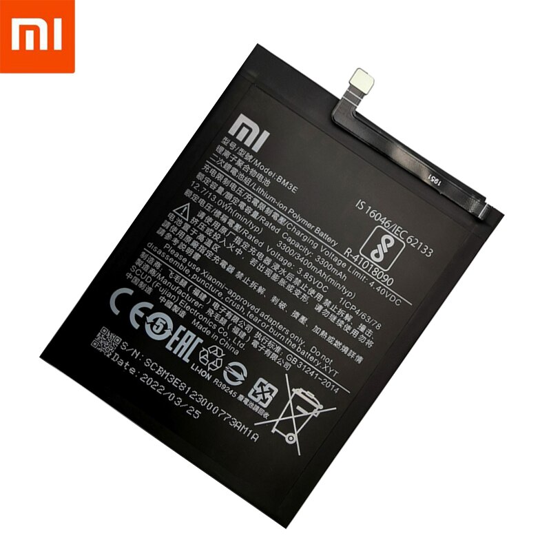 2022 100% Original Xiao Mi Phone Battery BM3E for Xiaomi Mi 8 Mi8 M8 Real 3400mAh Replacement Batterie Bateria