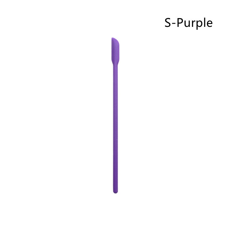 Mini spatule à pointe grattoir pour bouteille de maquillage, pour gâteau au beurre, Surface lisse, outil de cuisson, cuillère à mélanger le miel, 1 pièce: S-Purple