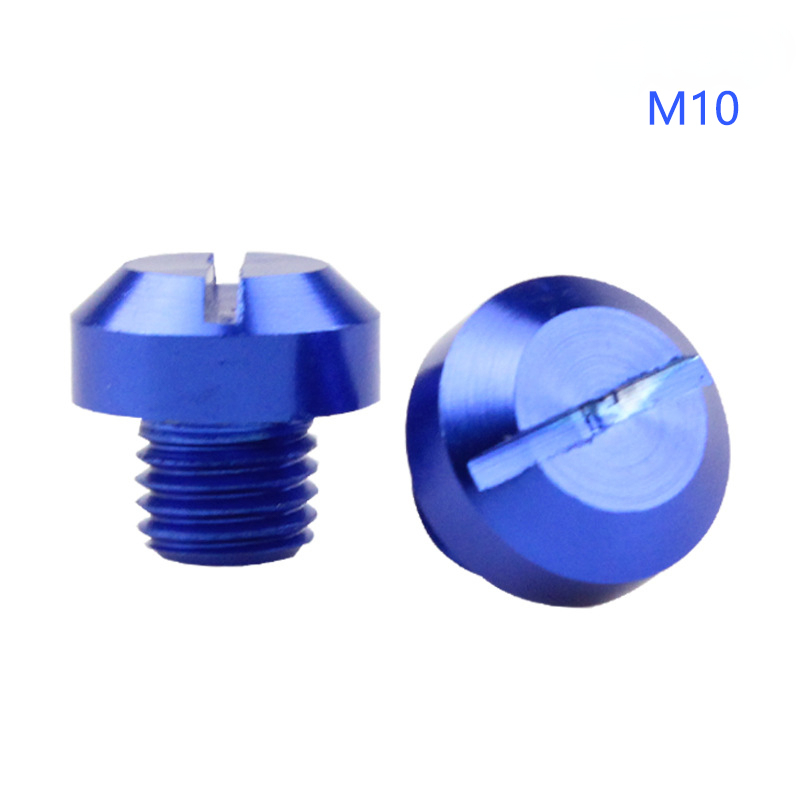 2 pezzi M10 antiruggine moto in alluminio CNC specchietto retrovisore foro tappi viti supporto specchietto retrovisore accessori moto: Blu