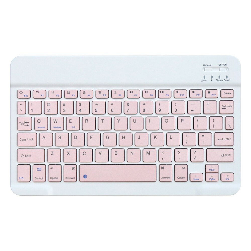 Bluetooth-compatible Keyboard For iPad Tablet For HuaWei Matepad Lenovo Wireless Keyboard For iPad IOS Samsung Xiaomi Android: Pink