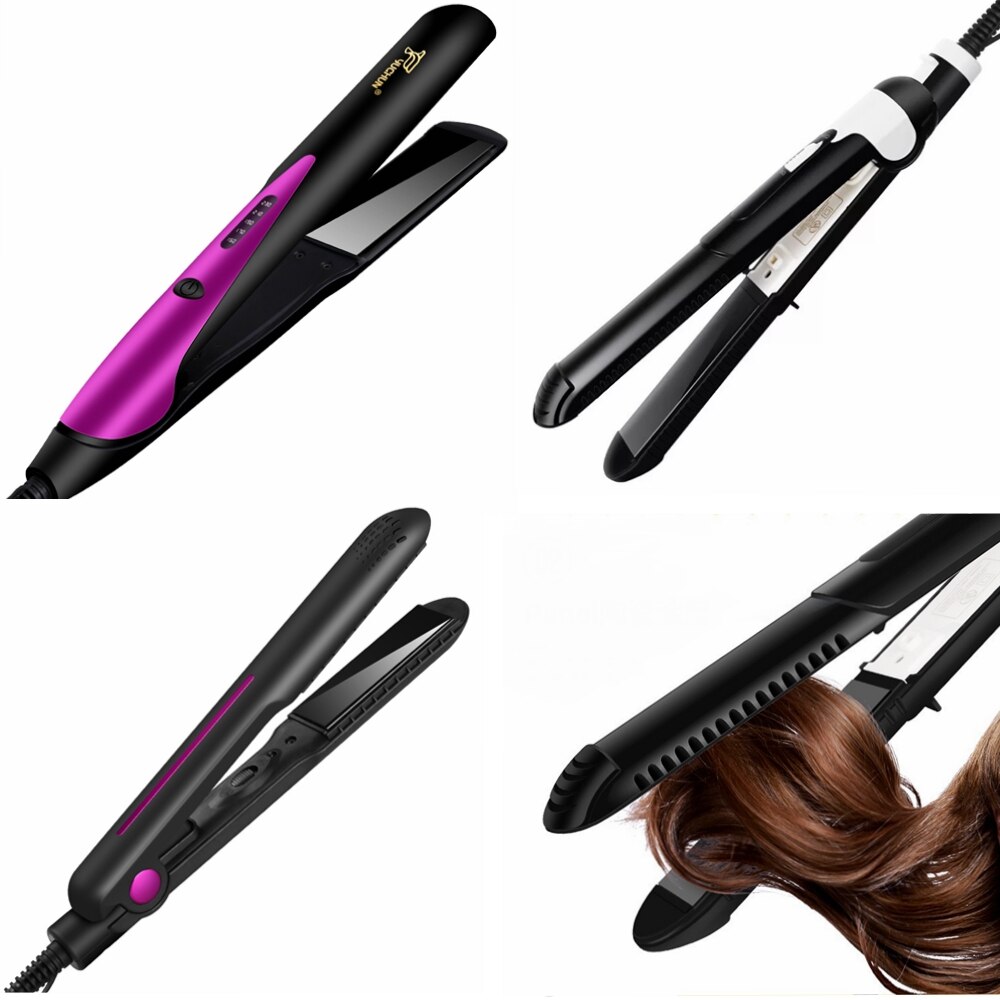 3 Style Hair Straightener Hair Curler Ceramic Hair Flat Iron Hairs Straightening Corrugated Styling Tool Portable