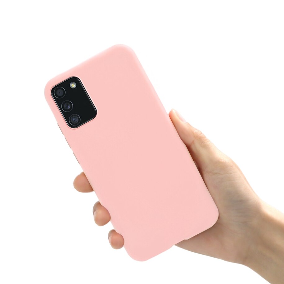 Funda de teléfono para Samsung Galaxy A02S, Funda de silicona A prueba de golpes, suave, mate, caramelo, para Samsung A02S A025 A025F A 02S: Light Pink