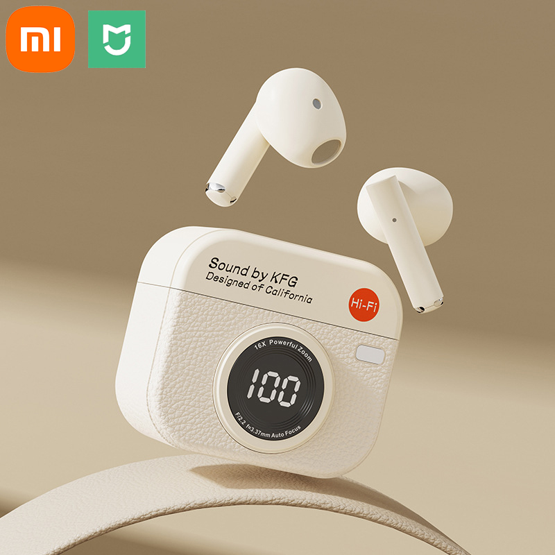 Xiaomi MIJIA Q86 TWS Wireless Earphones with 5.4 Bluetooth 36 Hours Play Back Sport Earbuds with LED Display Headphones and Mic: Red