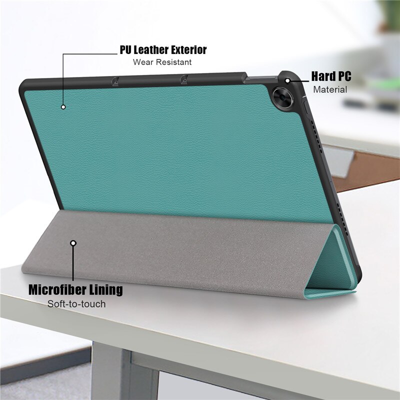 Custodia per Realme Pad custodia da 10.4 pollici tri-fold in pelle PU supporto magnetico custodia per Tablet per Realme Pad 10.4 &quot;custodia