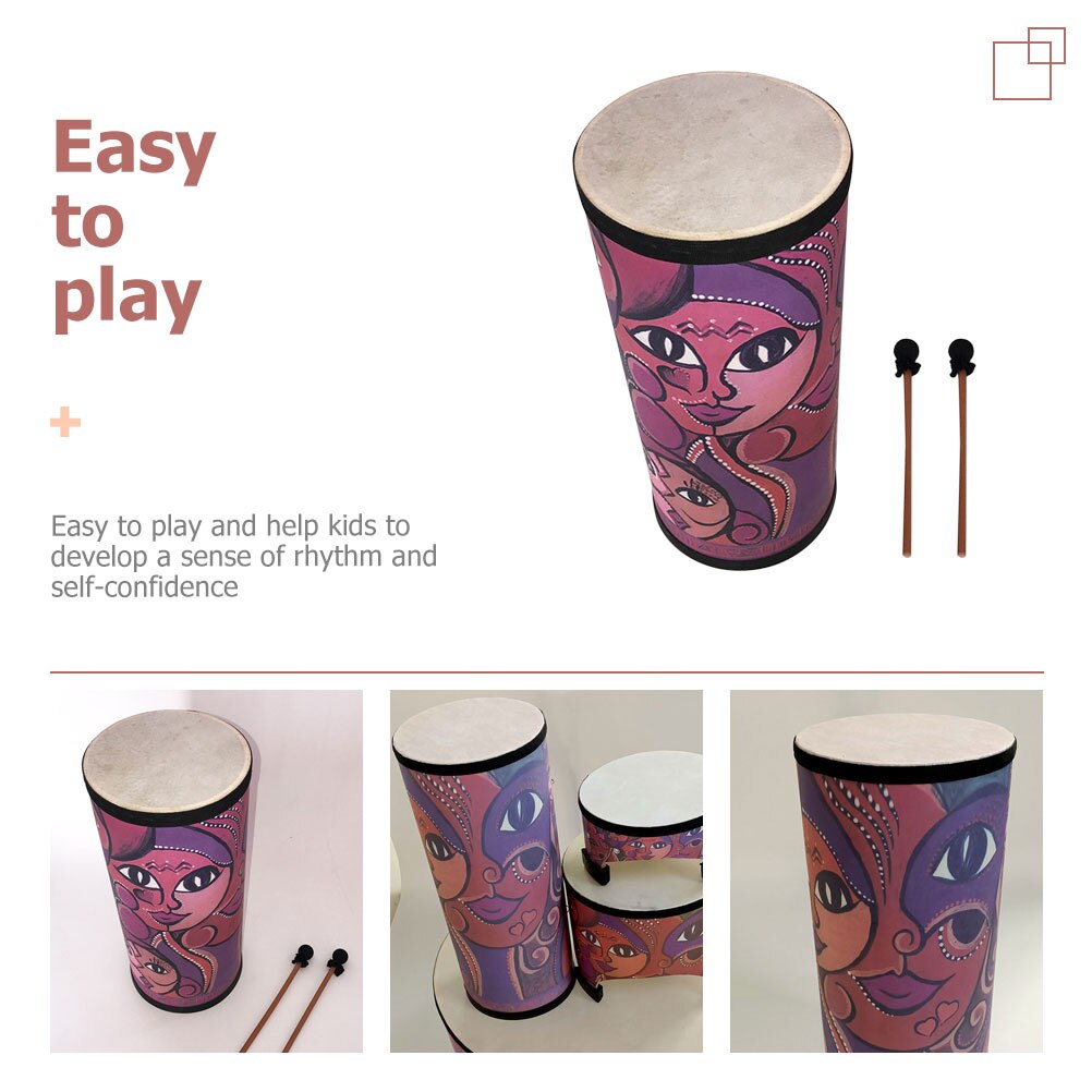 1 Set Indian Drum Percussion Drum with Wooden Stick Instrument