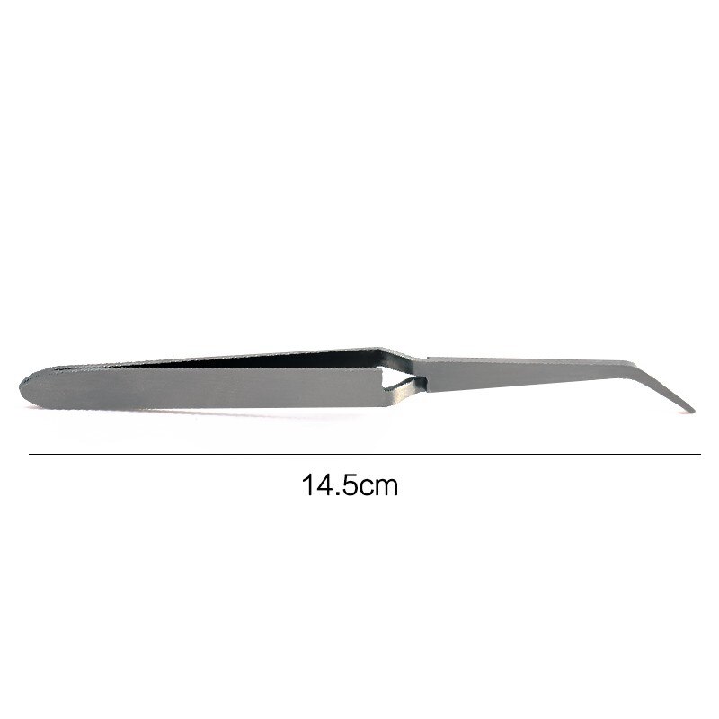 Pinzas multifunción para moldear uñas, herramienta de manicura de punta de acero inoxidable, Gel UV acrílico C, pinza curva de 14,5 cm, 1 ud.