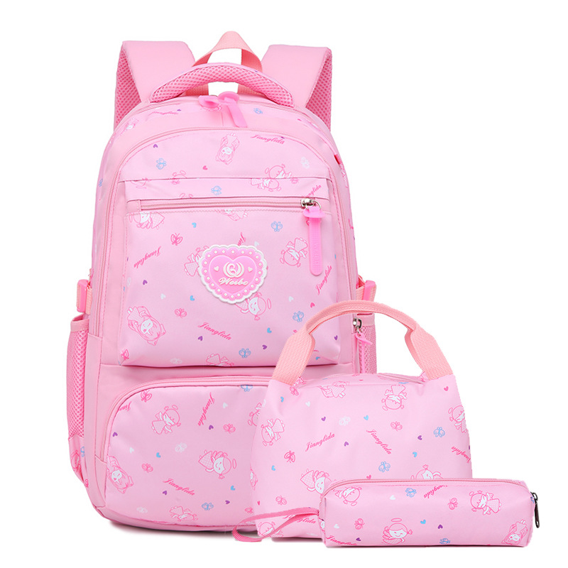 Kinderen schooltassen meisjes orthopedische school rugzak schooltassen kids prinses rugzak basisschool rugzak mochila infantil: pink