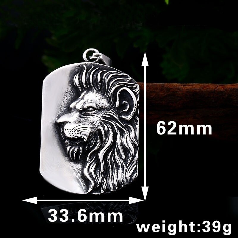 Trendy Dier Leeuw Hanger Ketting Voor Mannen Metal Sliding Shark Ketting Hanger Accessoires Partij Sieraden