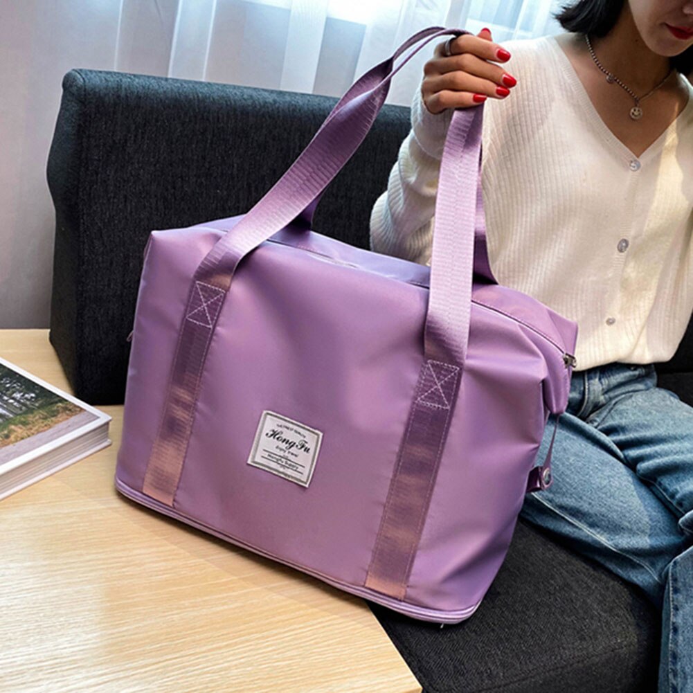 Large Capacity Folding Travel Bag Women Training Travel Handle Handbag Yoga Foldable Large Capacity Women Gym Bags Shoulder Bag