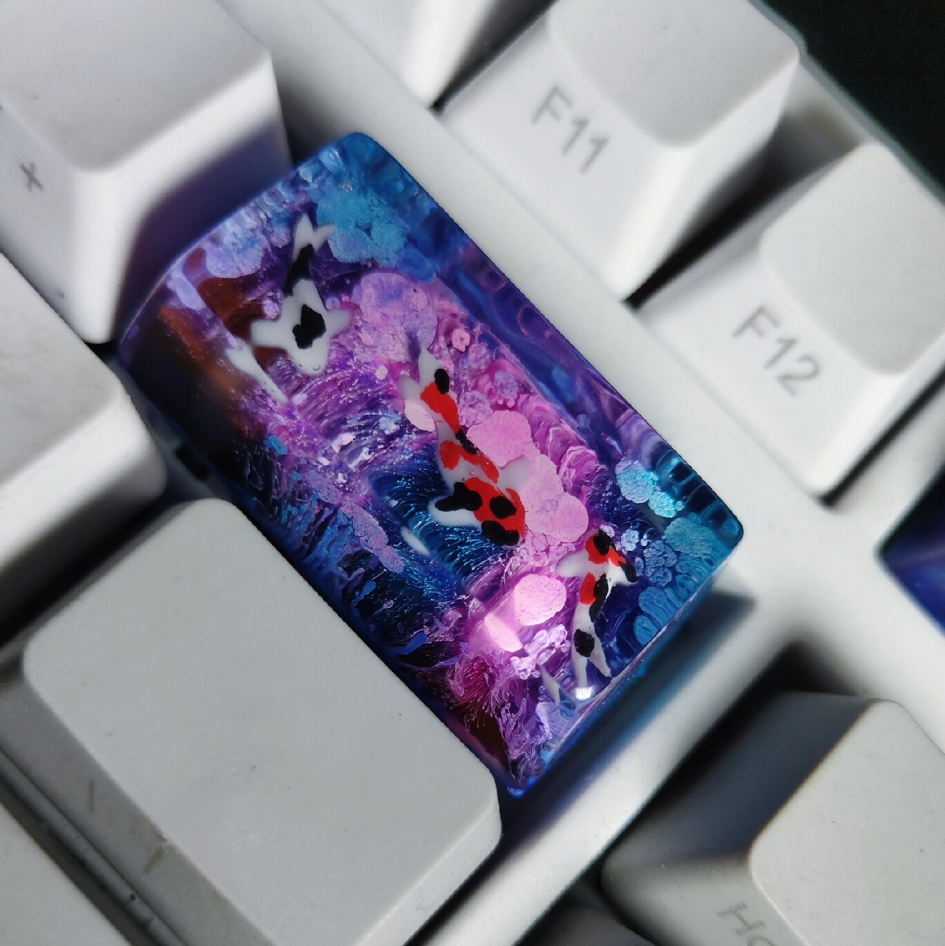 For Cherry Mx Switch Mechanical Keyboard Backlight Spacebar ESC Shift Backspace 1u 2.75u 2.25u 6.25u Keycaps Whale Resin Keycaps: 1 pc model F