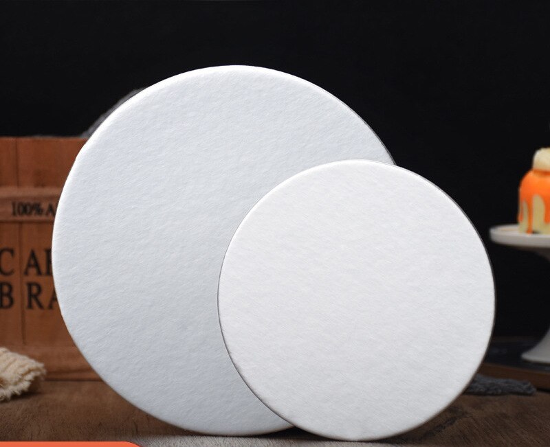 10pcs Silver Round Mousse Cake Boards Cake Display Board Cake Edge DIY Cakes Circle Cardboard Pastry Baking Mat Decorations Tool