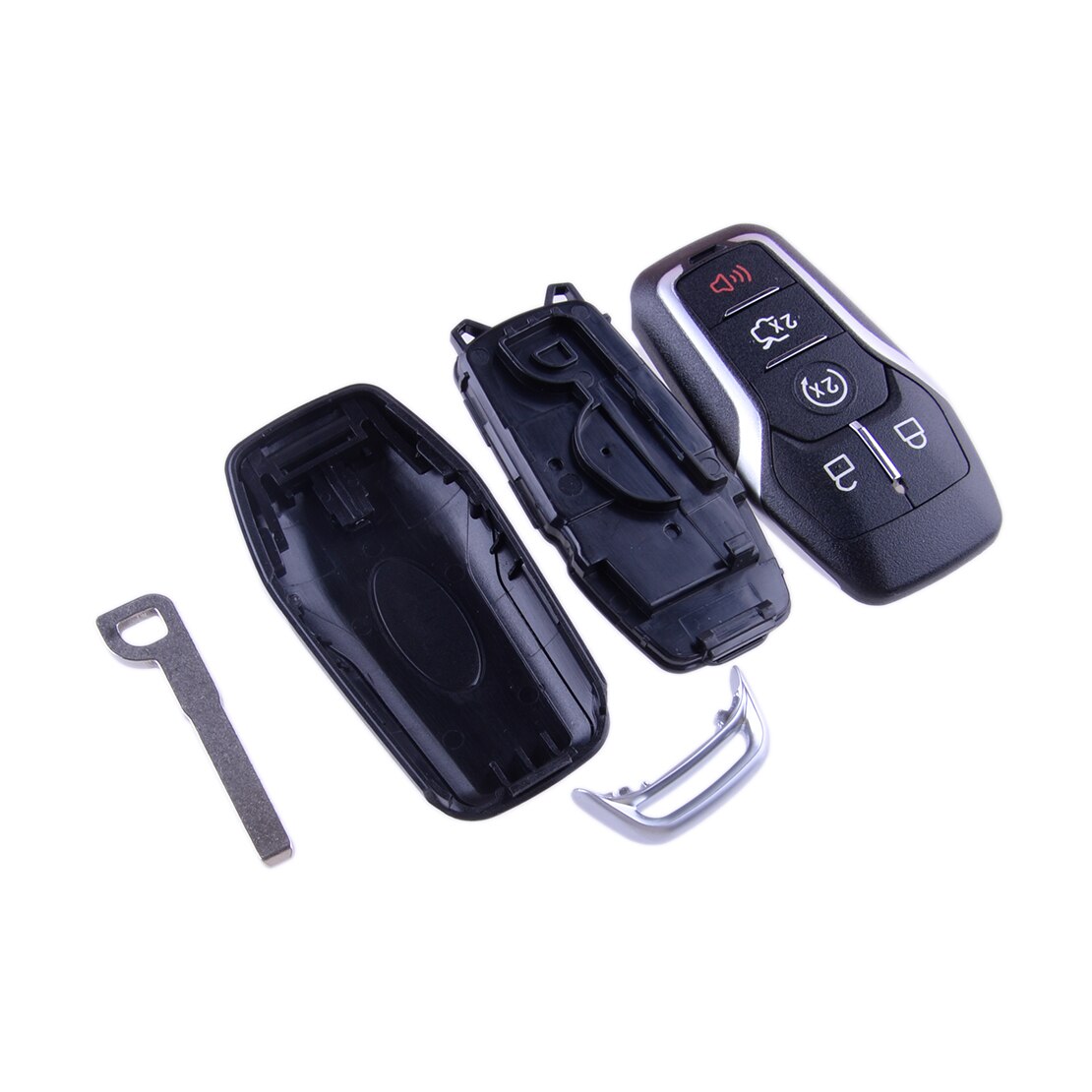 5 Button Remote Flip Key Fob Uncut Shell Case M3N-A2C31243300 Fit for Ford Mustang F150 Explorer Edge Fusion Lincoln MKC MKX MKZ
