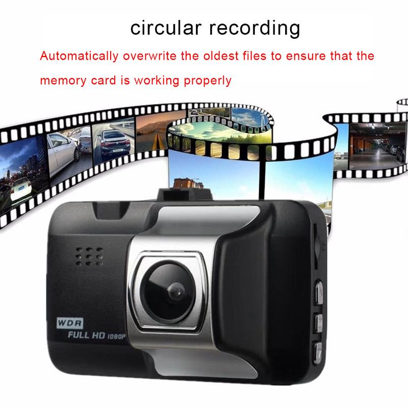 Auto 1080 P 3 "HD Camera Rijden Recorder 170 Groothoek Dashboard Camera DVR Voertuig Dash G-sensor
