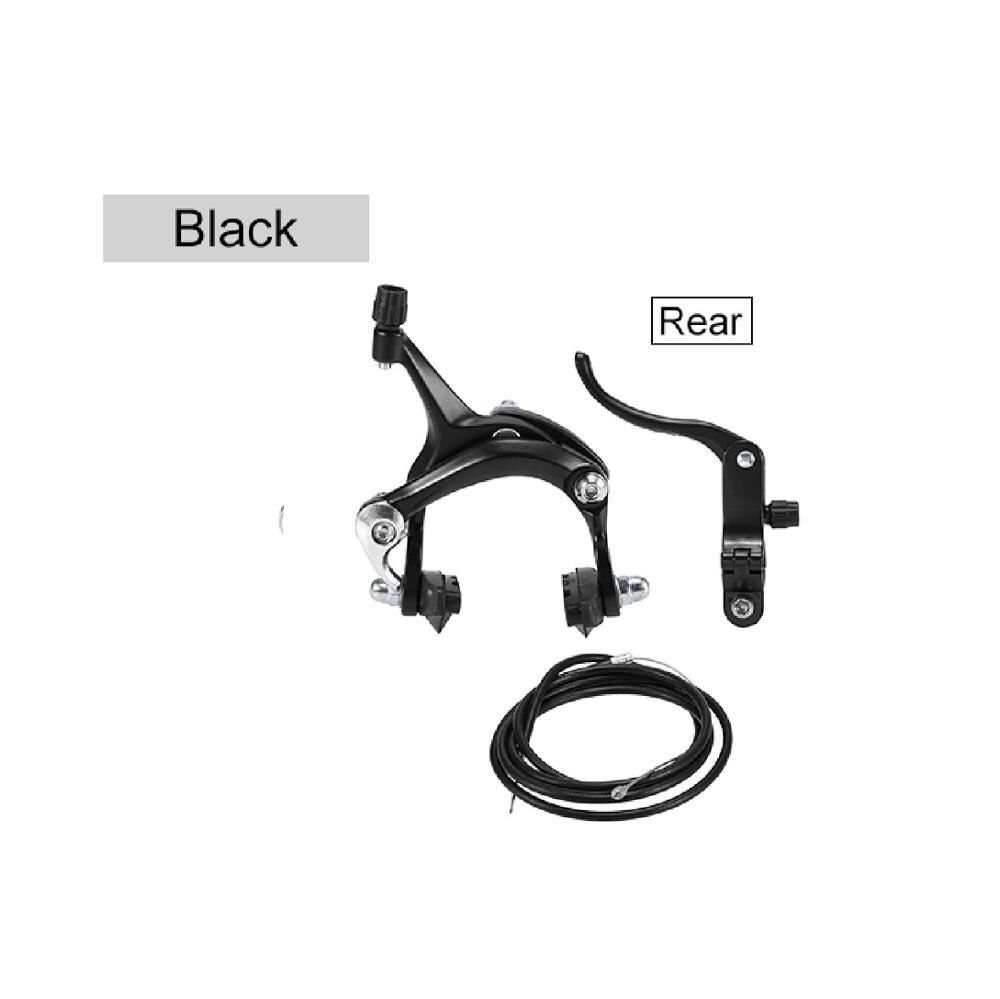 Bike Brake Kit Voor/Achter Fixie Racefiets Cruiser Rem Set Fiets Remklauw Kit Side Pull Rem Set: Black-Rear brake