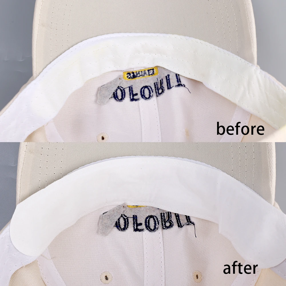 Disposable Cotton Sweat-absorbing Liner Pads Hat Anti-dirt Sports Belt Cap Brim Size Reducer Sticker Neck Invisible White Tape