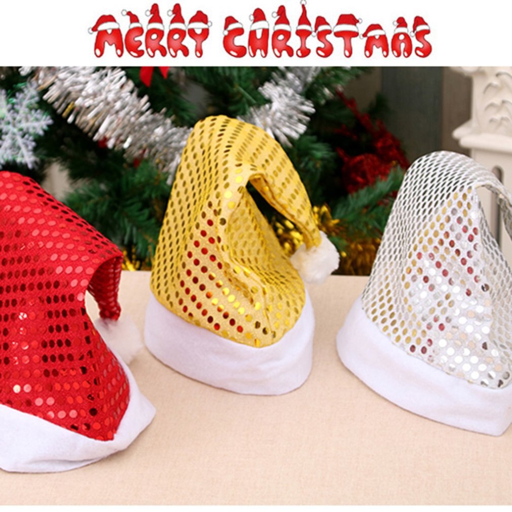 Kerstversiering Doek Party Prestaties Levert Kleine Volwassen Ornament Pailletten Kerst Hoed