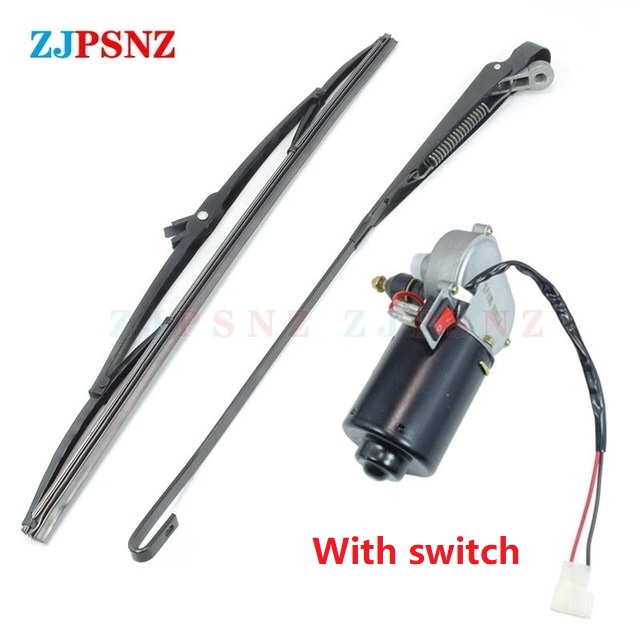 Wiper Blades Electric Boneless Wiper Motor Electric Wiper Motor With Switch Electric-Bike Tricycle Wiper Acessories 12V 48V 60V: Silver / 14Inches 350mm