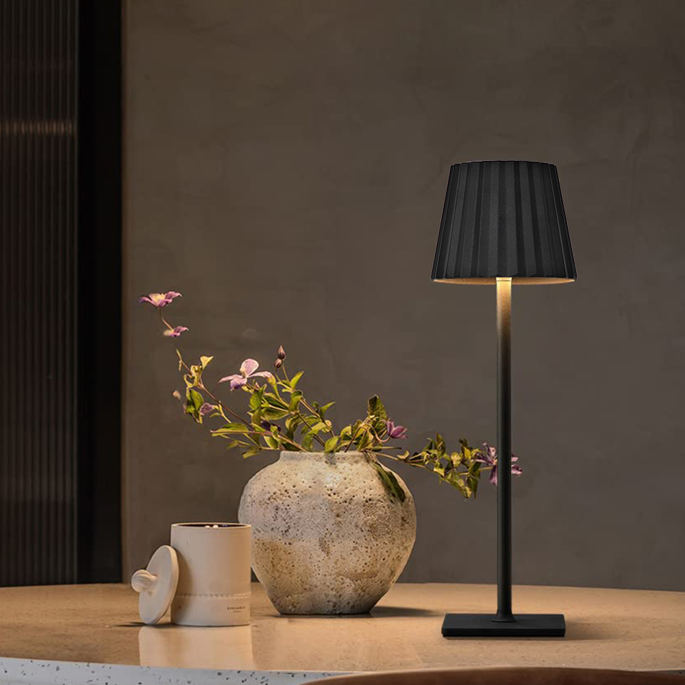 Lámpara de escritorio LED inalámbrica, lámparas de mesa inalámbricas con Control táctil, recargable por USB, luces de ambiente con atenuación continua de 3 colores