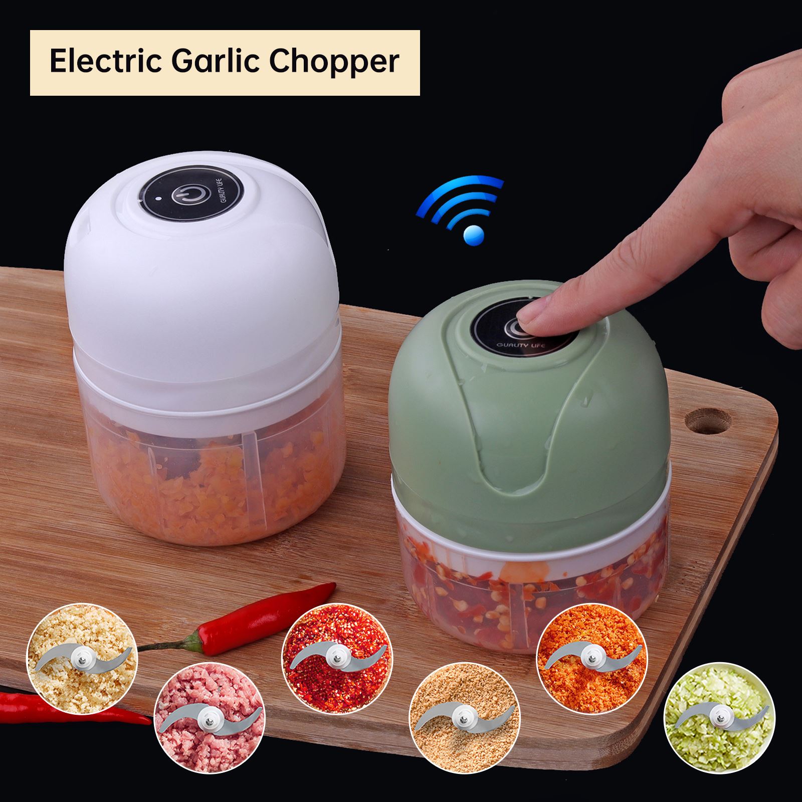 100/250mL Mini Electric Garlic Chopper USB Meat Grinder Garlic Masher Machine Sturdy Durable Vegetable Crusher Kitchen Tool