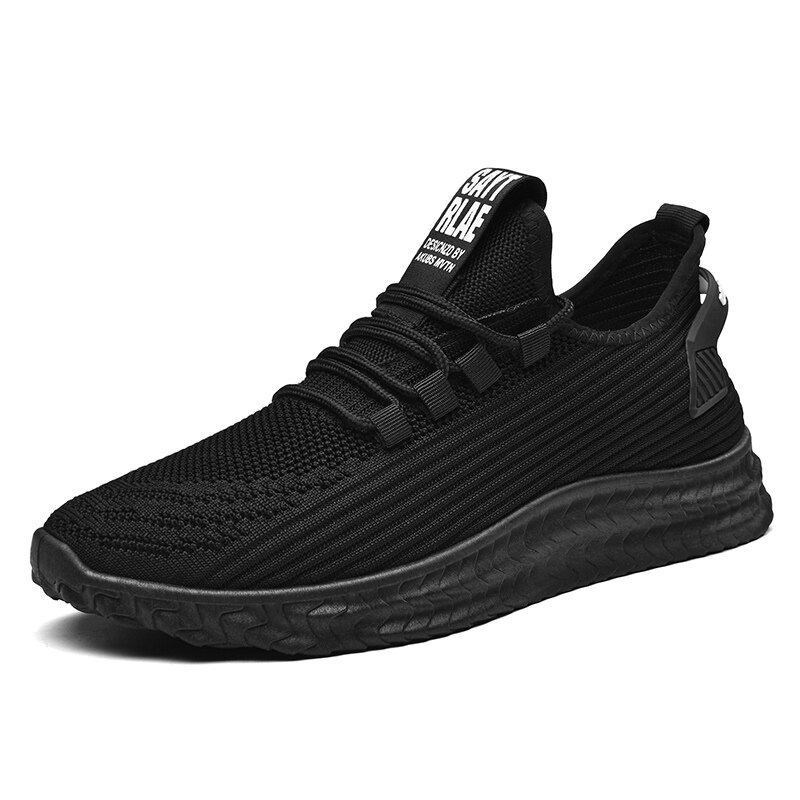 Damyuan løpesko komfortable uformelle sommer sportssko for menn sklisikre slitesterke sneakers for menn: Svart / 41