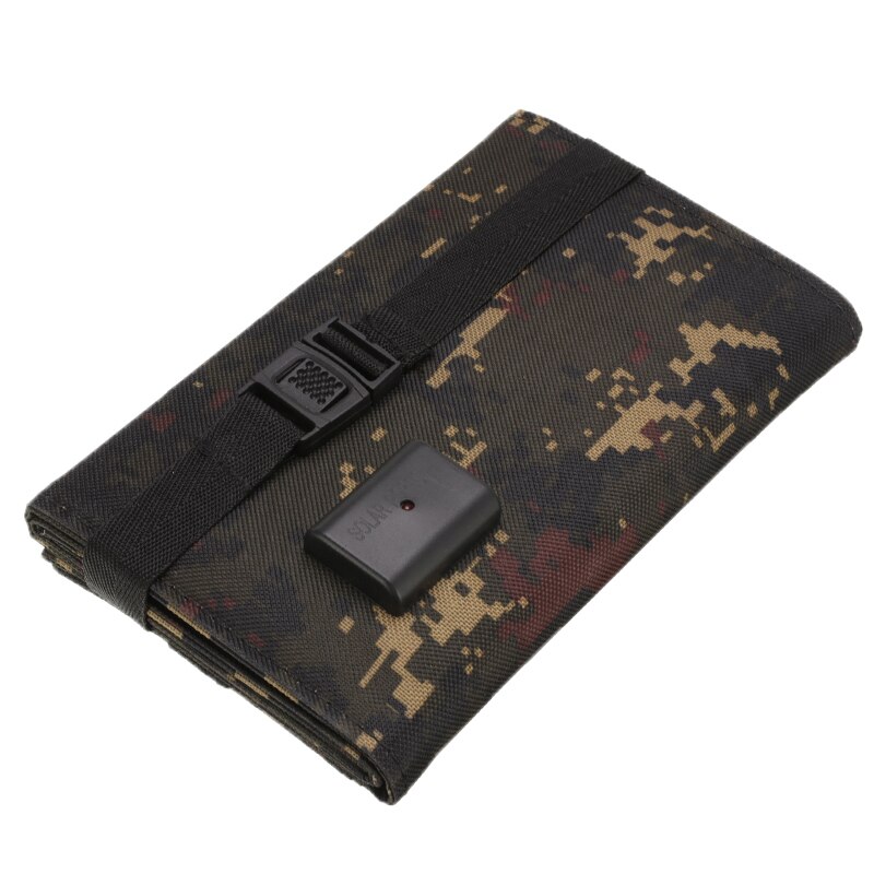 20w usb solpanel bärbar hopfällbar vattentät solpanel laddare mobil batteriladdare hopfällbar solcell för utomhusbruk: Kamouflage