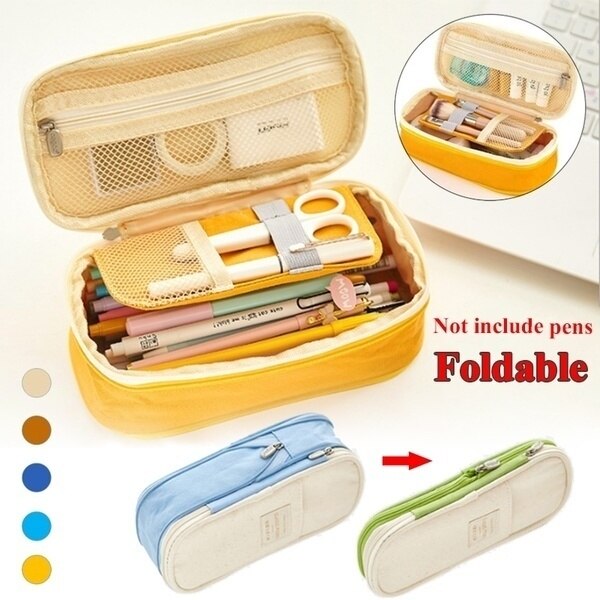 Trousse mignonne Kawaii pour filles grande capacité toile porte-crayon école boîte à crayons