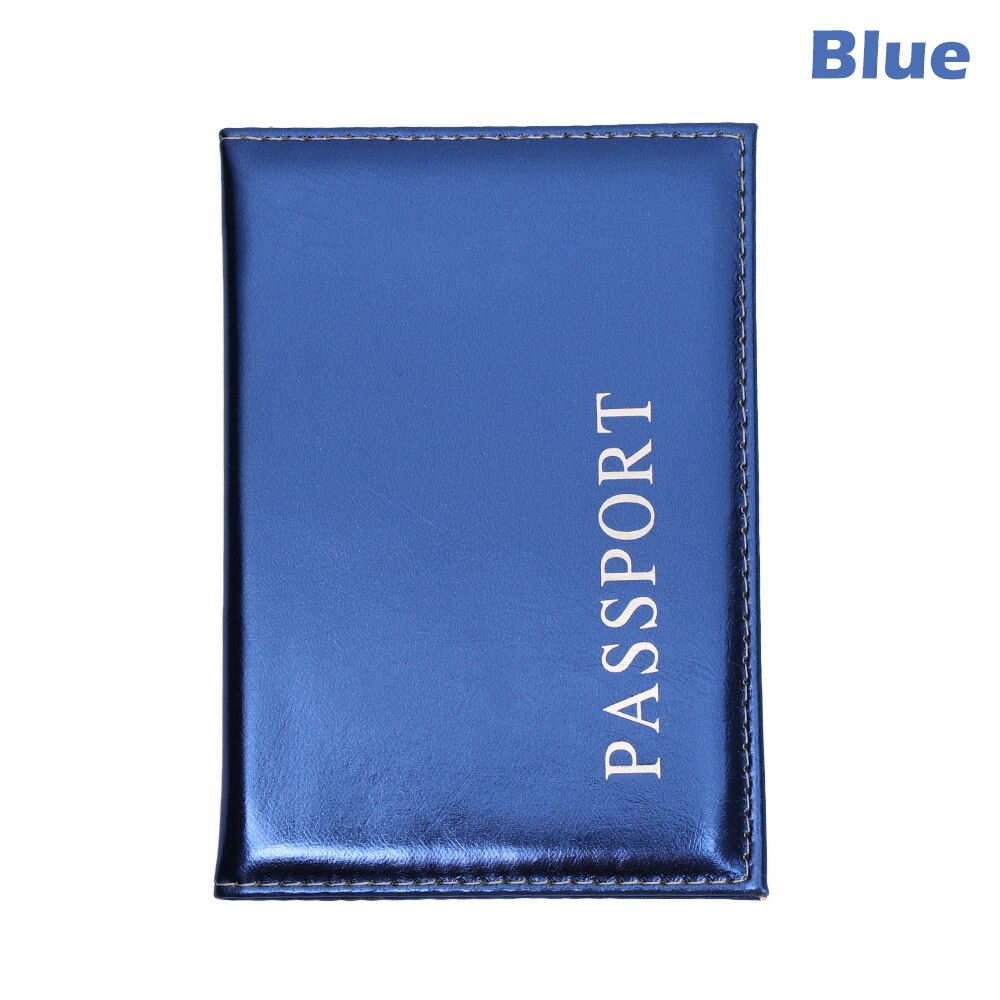 Paspoorthoezen reisaccessoires houder dames heren pu leer id bankpas paspoort beschermer zakelijke portemonnee case: Blauw