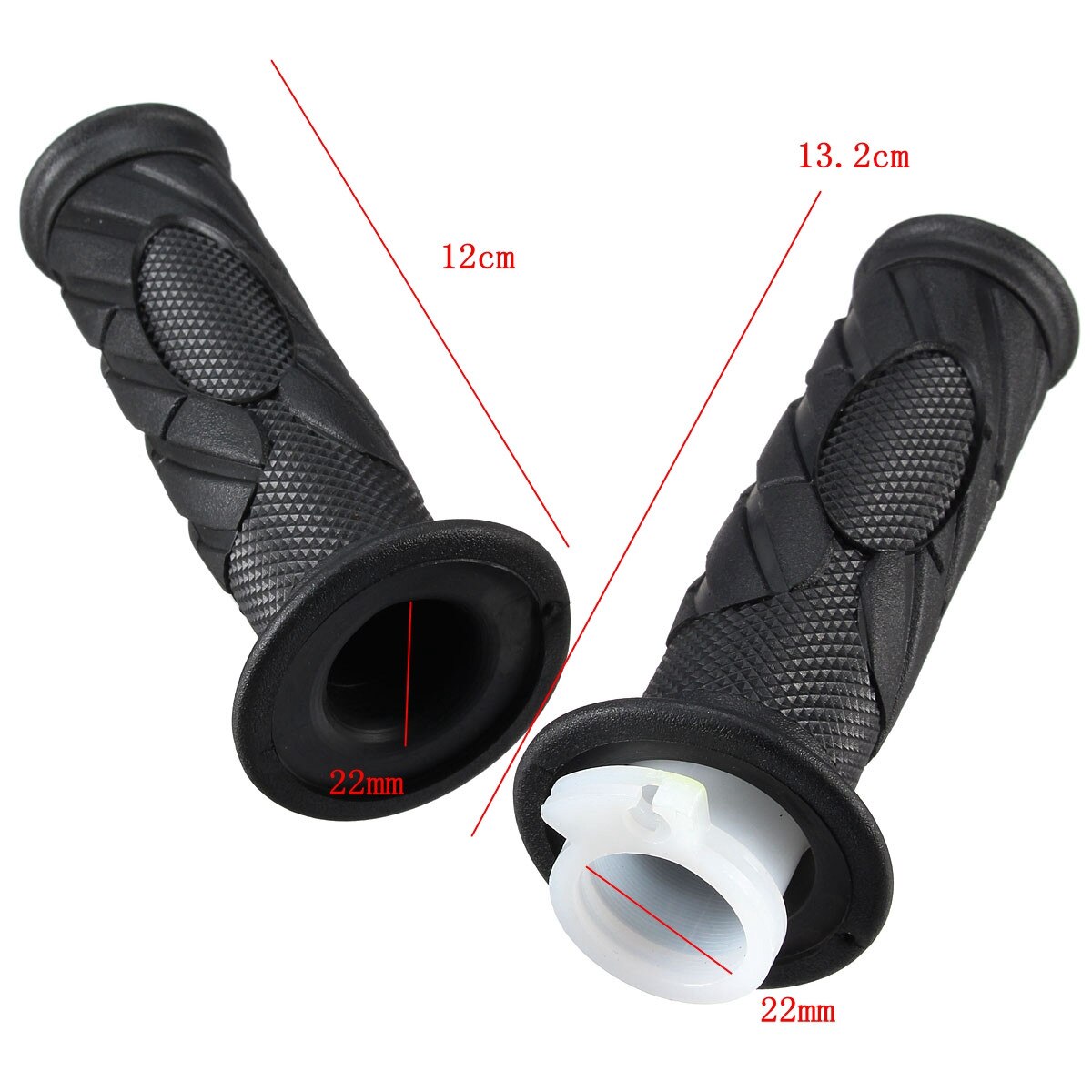 22mm 7/8inch Universal Motorcycle Handlebars Handles Throttle Twist Tube Grips Cover Soft Rubber For HONDA YamahSuzuki