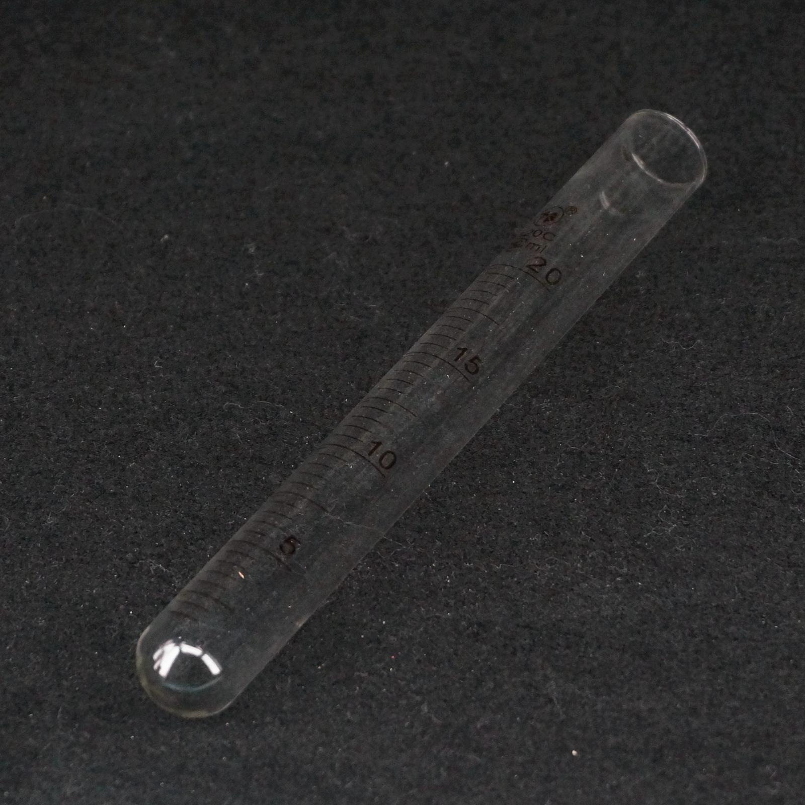 LOT 5 échelle ligne 20ml verre Tube à essai fond rond pour laboratoire de chimie