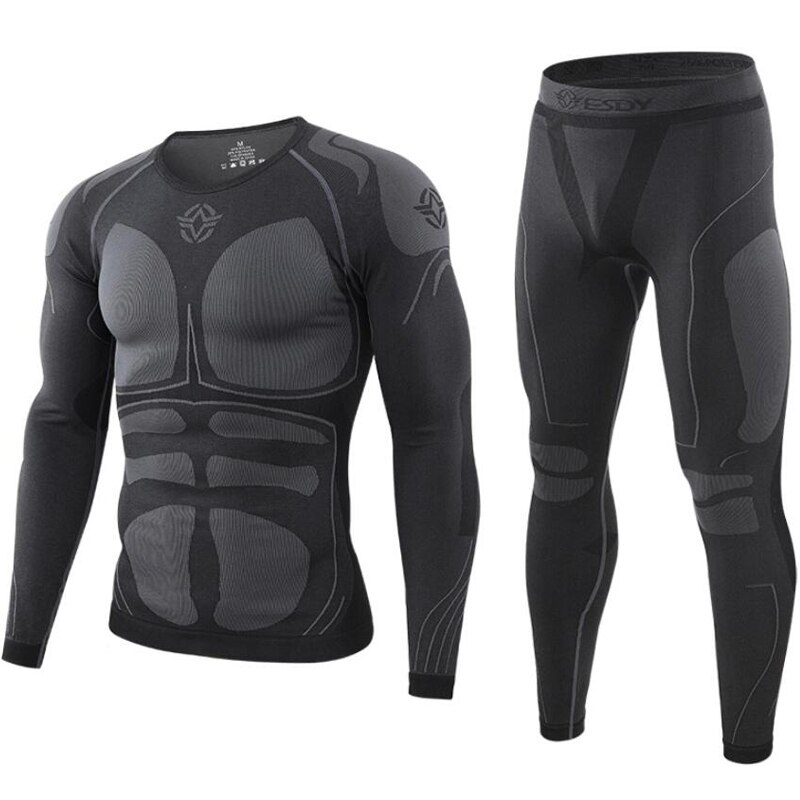 Mens Thermal Underwear Long Johns Sets Male Sports Compression Long sleeve Underwear And Pants Winter Casual Warm Clothing