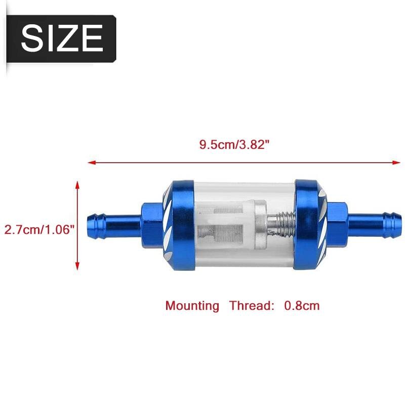 Universal Black/Blue Gas Fuel Filter Scooter Oil Filter Gas Fuel Oil Filter 8mm Gas Fuel Filter Motorcycle Oil Filter