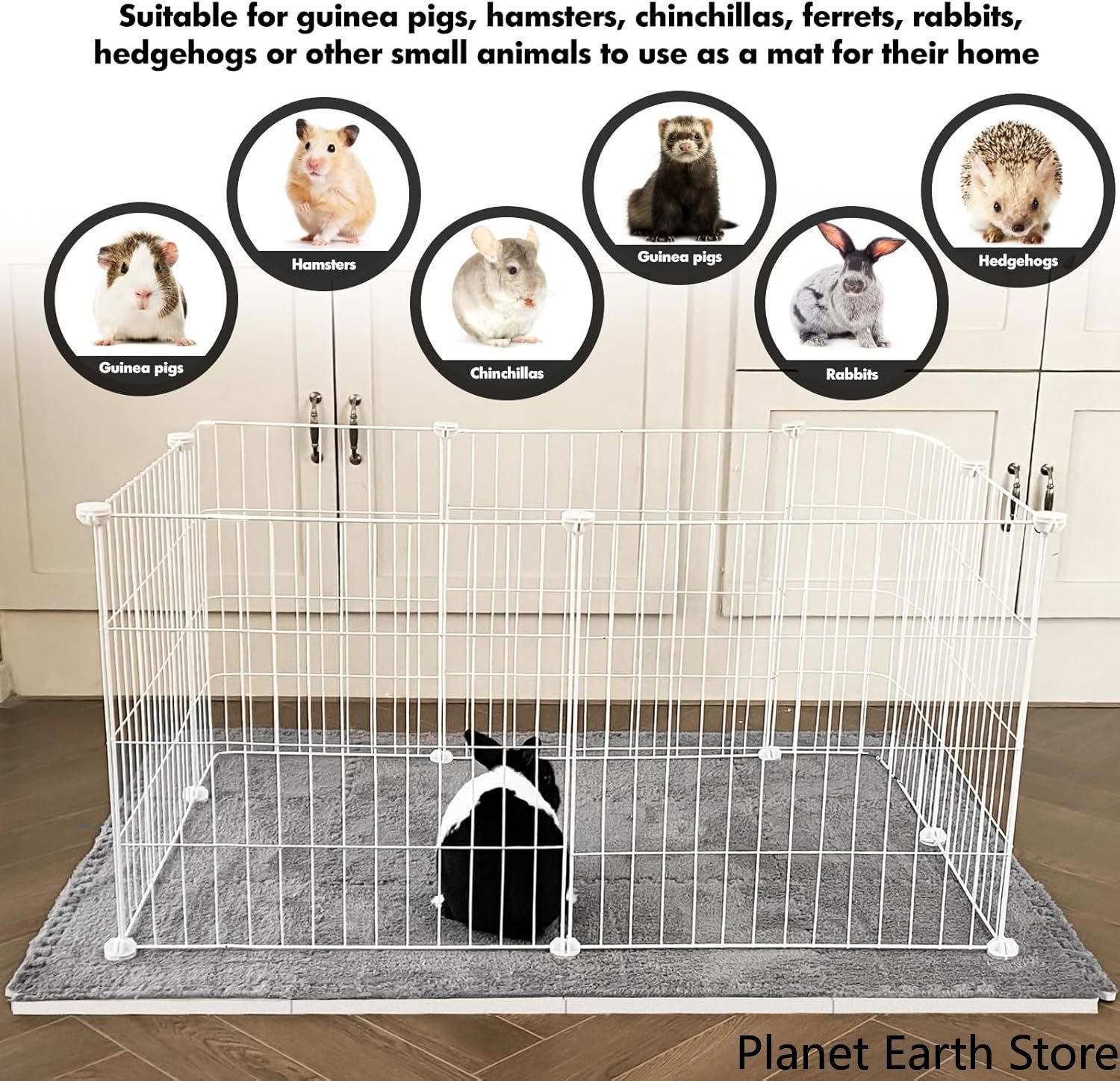 Forro de jaula para conejillo de indias, artículos para mascotas pequeñas, impermeable, antideslizante, alfombrilla para cama, almohadilla para orinar altamente absorbente, 4/10 Uds.