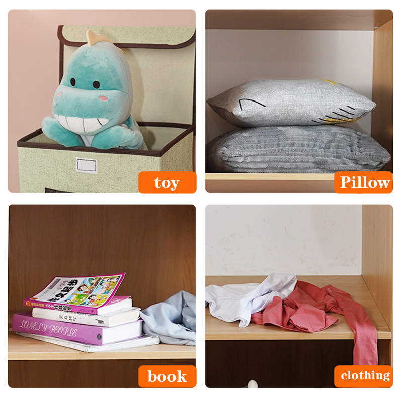 Non-woven suit large capacity storage box dustproof storage box Folding fabric imitation linen portable dustproof storage box